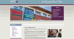 Desktop Screenshot of hotelalbrechtshof.de